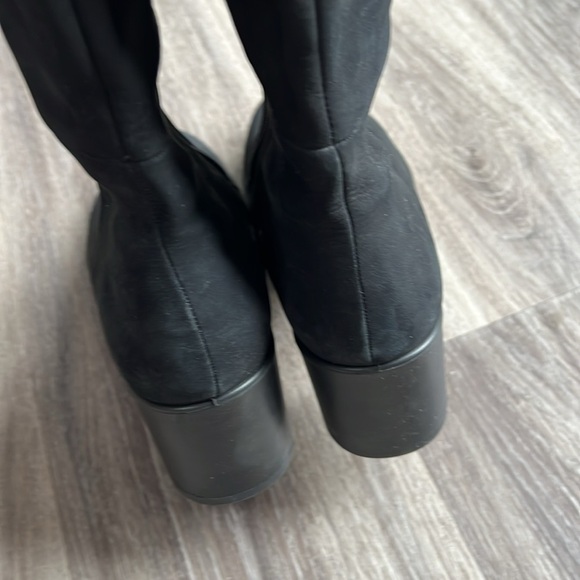 ECCO Shape Sculpted Motion 35 Slouch Knee High Boots in Black Nubuck - Picture 5 of 7